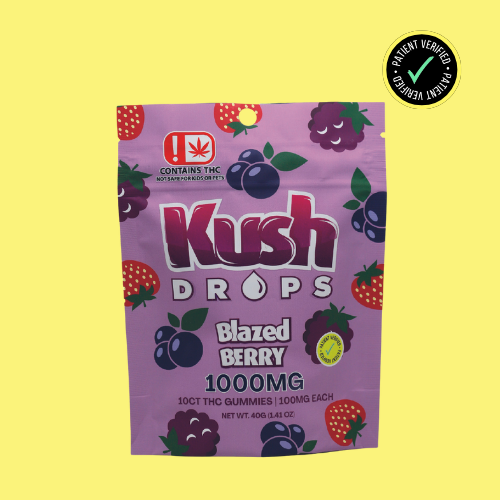 Kush Drops - 1000mg THC Blazed Berry Gummy 10ct