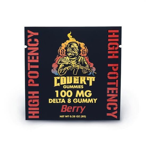 Berry - Delta 8 100mg Gummy Single - Covert