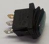 Green Sealed Miniature Illuminated Rocker Switch, 12 Volt Green LED KCD1-2-101NW-C3-GB-12V