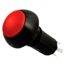 LP3-R1G322R Red Illuminated Push Button, Normally Open, 12 Volt Red LED, watertight, IP68S, red lit push button switch, Otto, momentary, raised dome push button