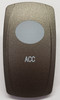 Pewter  Accessory Rocker Switch Cap, Pewter with 1 White Lens, ACC Icon, Carling V Series, VVPZE, 468-36364-001, 033-5081