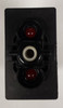 vld2uttb, Carling rocker switch, double pole, double momentary, spring return to off position, V Series, 2 independent super bright red leds,415604