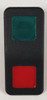Carling V Series Actuator, Hard Black, 1 Green & 1 Red Square Lens, contura 10, contura X