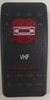 Carling V Series rocker switch cap, actuator, dual red lens, switch cap, marine, VVASCXX, 033-3234, vhf