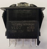 vld2u66b, Carling rocker switch, double pole, double momentary, spring return to off position, V Series, 2 independent lamps