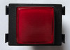 SPM1A-D1M9, momentary, square push button, 
 normally open, no, push on push off, spst, s series, oslo, red cap, red push button
