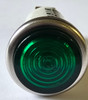 indicator light, 28 volt incandescent, quick connects, green, cylinder ring lens, 30xx-4-11-37640, 	TP1428A, solico, 30m series, half inch indicator light, pilot light, 28v, green, round indicator light