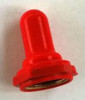 CH-81264-05, 12-b red, full toggle switch boot, 15/32-32, Thread, Red, protective switch cover