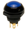 P9-113126 Otto Flush Push Button Switch, Momentary, Two Circuit, blue Button, normally open and normally closed, no, nc, spring loaded push button switch