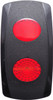 VVGSC00-000, Carling V Series Rocker Actuator, 2 red oval lenses, 00001693, 466-05000-101