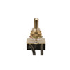 Brass push button, low profile, canopy switch, on off, wire leads, for household light fixtures, appliances, etc.