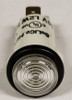 indicator light, 14 volt, clear, incandescent, cylinder rings lens, quick connects, Solico, 3035-3-11-37660