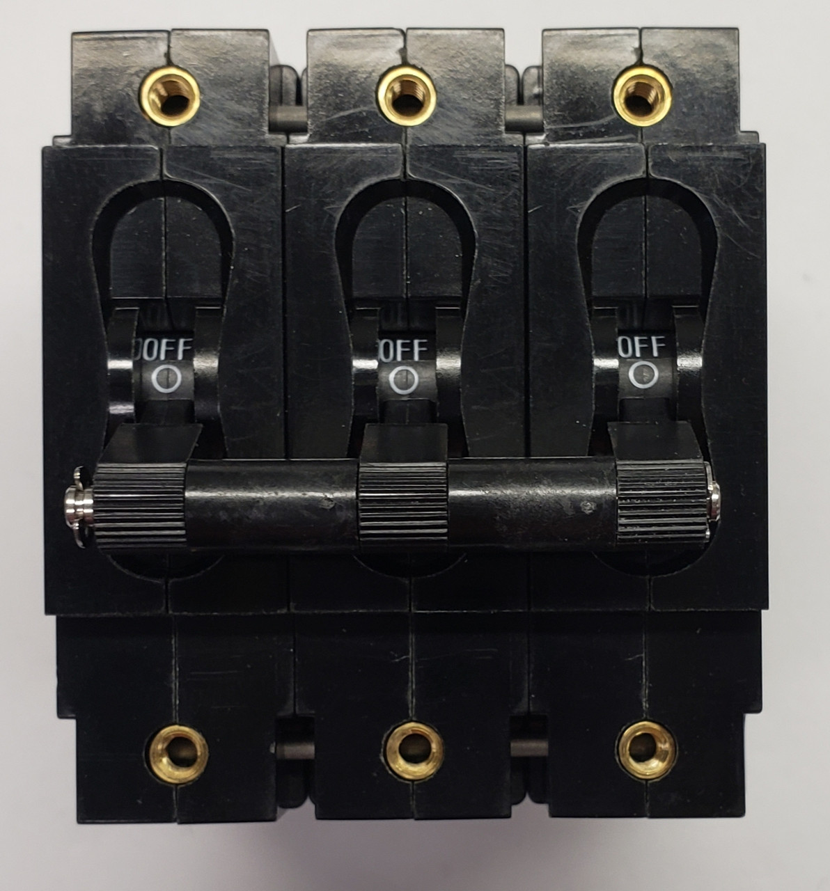 CA3B034630321C Triple Pole 30 Amp Carling Circuit Breaker, Black Handle