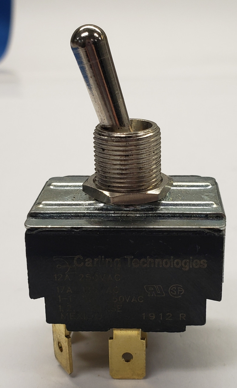 HK271-73 Carling Three Pole On-Off Toggle Switch 17 Amps, Spade Terminals