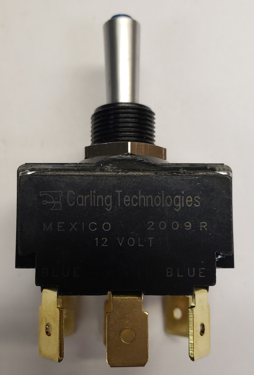 LT-2561-640-012-XAS1 Carling On-Off-On Blue Lit Tip DPDT Toggle