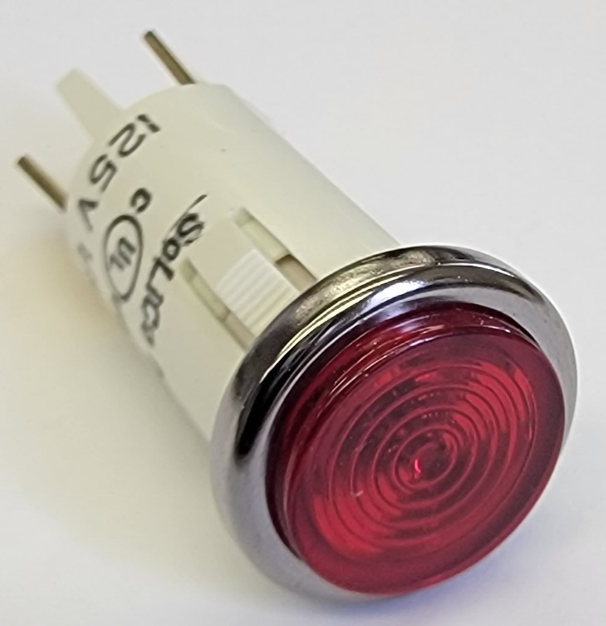 125 Volt Neon Red Round Indicator Light 3050 4 12 37610