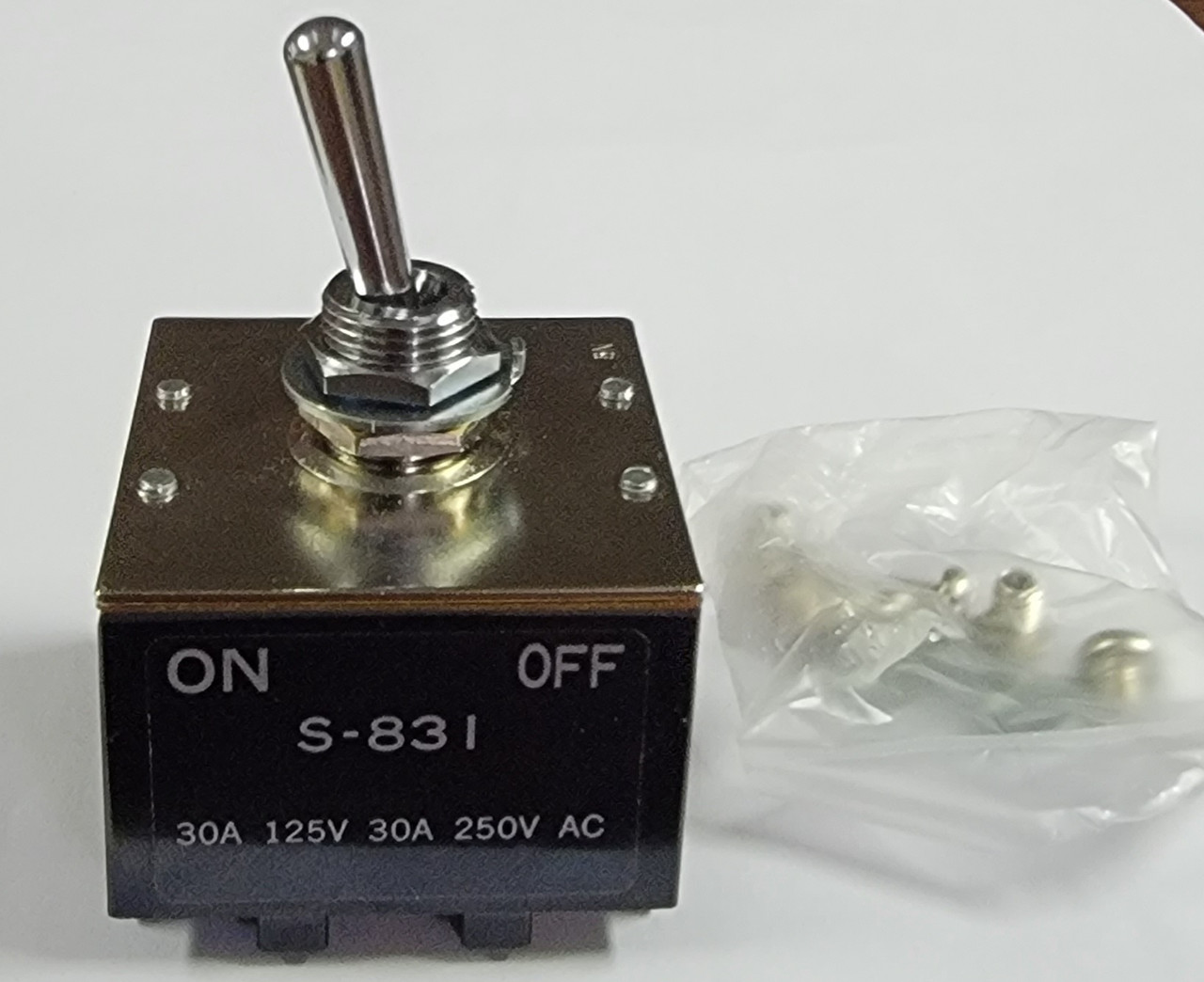 S831 NKK 30 Amp Box Toggle Switch, 3 Pole OnOff, Screw Terminals