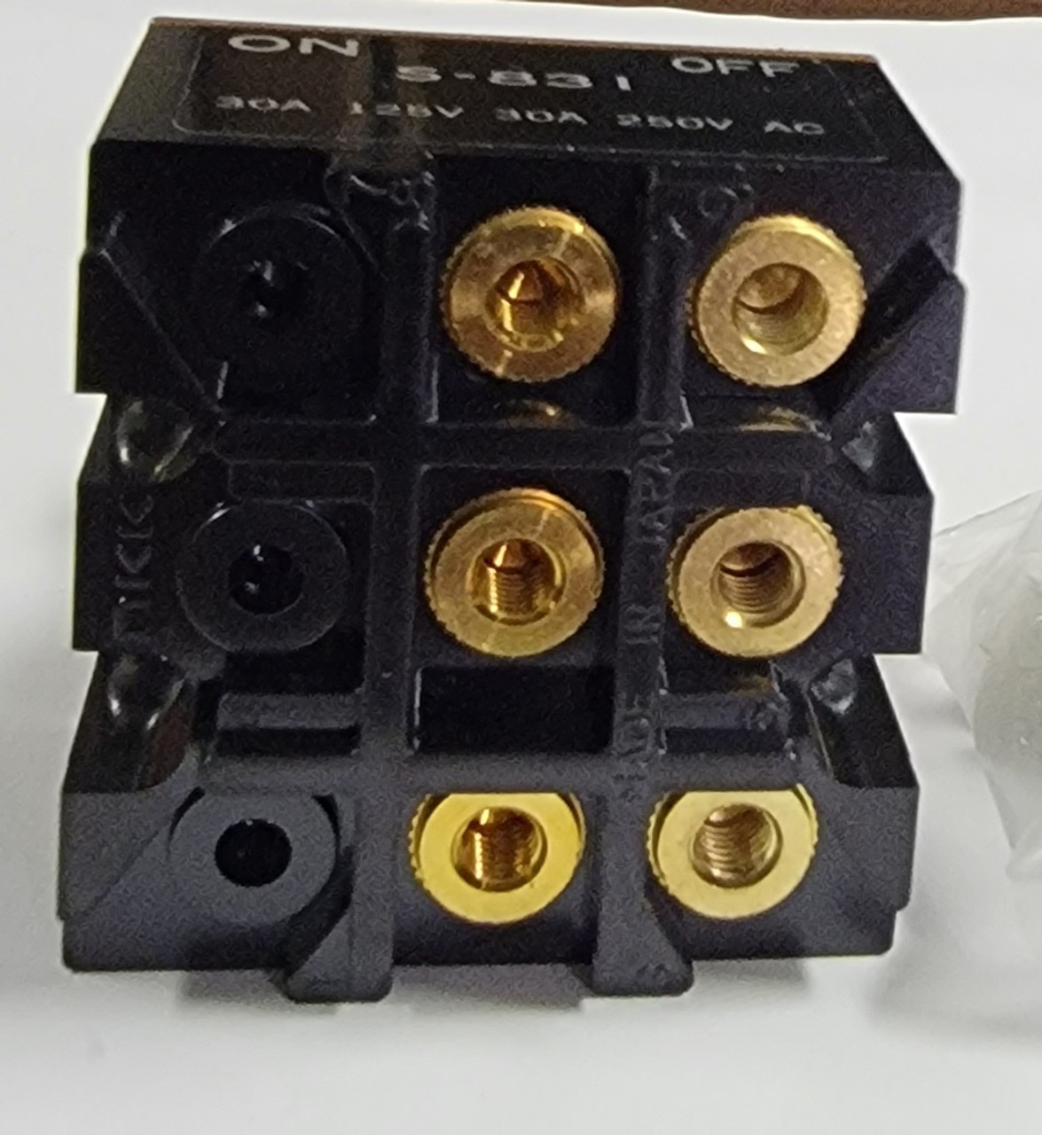 S831 NKK 30 Amp Box Toggle Switch, 3 Pole OnOff, Screw Terminals