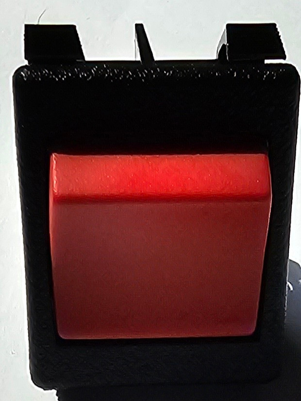 Red Square Mid Size On Off Rocker Switch
