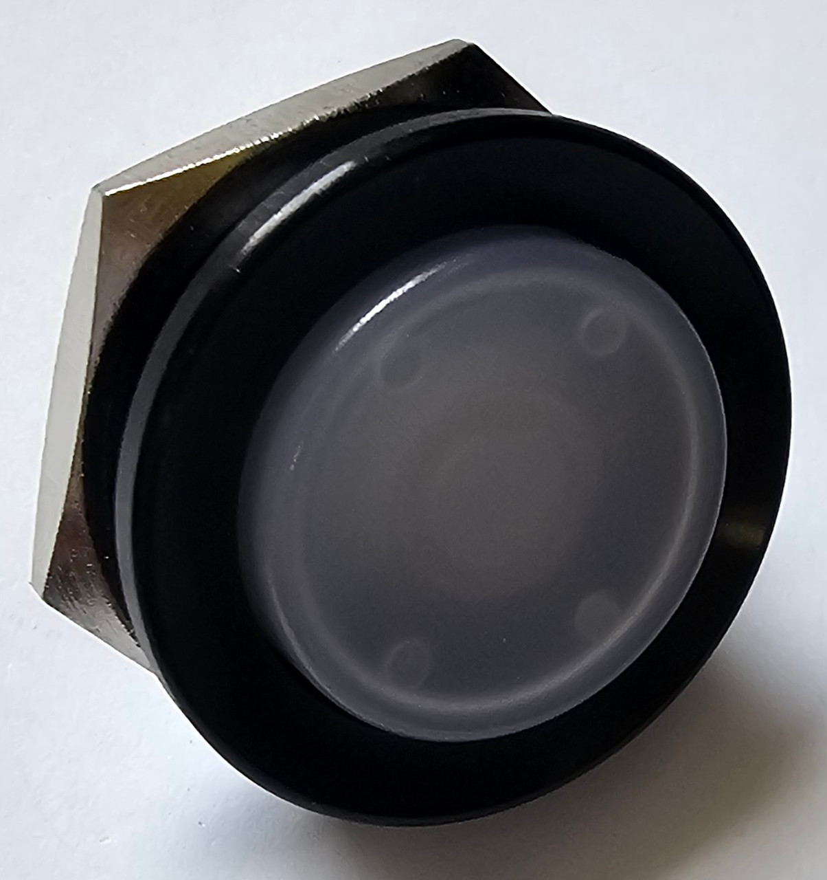 Sealed Illuminated Dome Push Button, SPDT, 12 Volt White LED, White