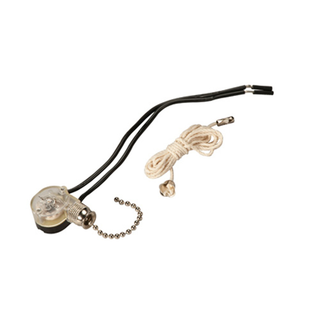 Pull Chain Switch On Off Wire Leads Extended Cotton Pull Chain