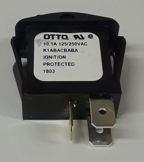 K1ABACBABA Otto SPST On-Off Illuminated Rocker Switch, 12 volt Red