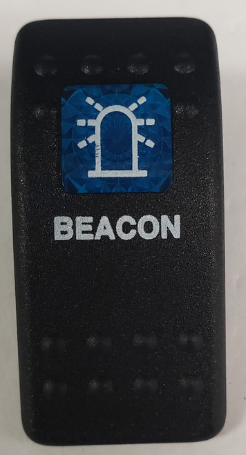 Carling, v series, hard black, 1 blue square lens, switch cap, actuator, VVAWCXX, Contura II, LL-7464-64, beacon icon