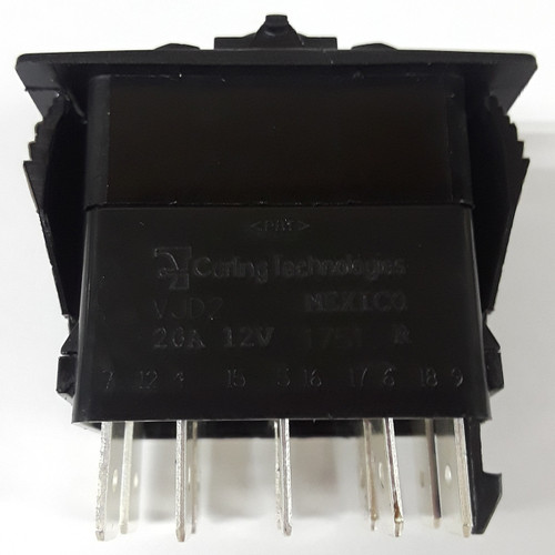 VJD2UXXB- On-Off-On Carling V series rocker switch, 2 Ind