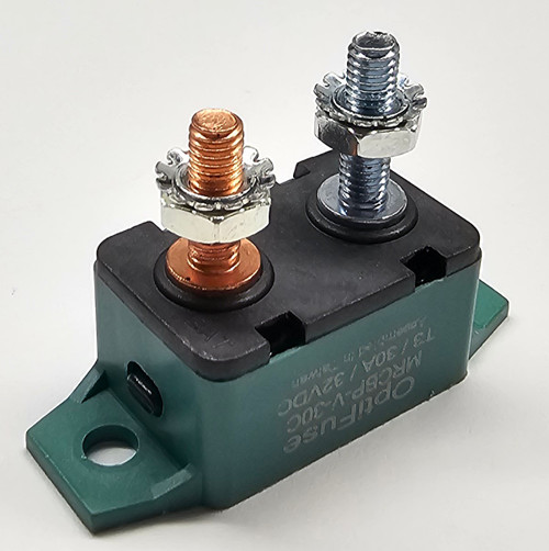 Bussmann Short Stop Circuit Breaker – 30A, 12V, Type 1, Plastic, Right Angle Bracket – New