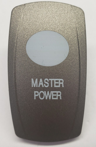 Master Power Rocker Switch Cap, Pewter with 1 White Lens, Master Power ...