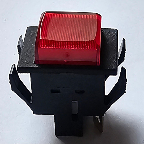 Momentary Square Push Button with Red Cap, Normally Open
