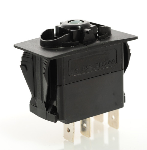 V2D1AX0B Carling V Series Momentary On -Off Rocker switch with White LED