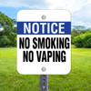 No Smoking No Vaping: 10"x 12" Aluminum Sign