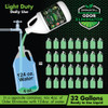 Mix 124 oz. of water with 4 oz. of Zero Waste USA® Odor Eliminator for Light Duty applications. Cost per ready to use liquid is less than $2.20 a gallon.