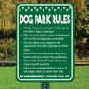 Dog Park Rules-18" x 24" Aluminum Sign