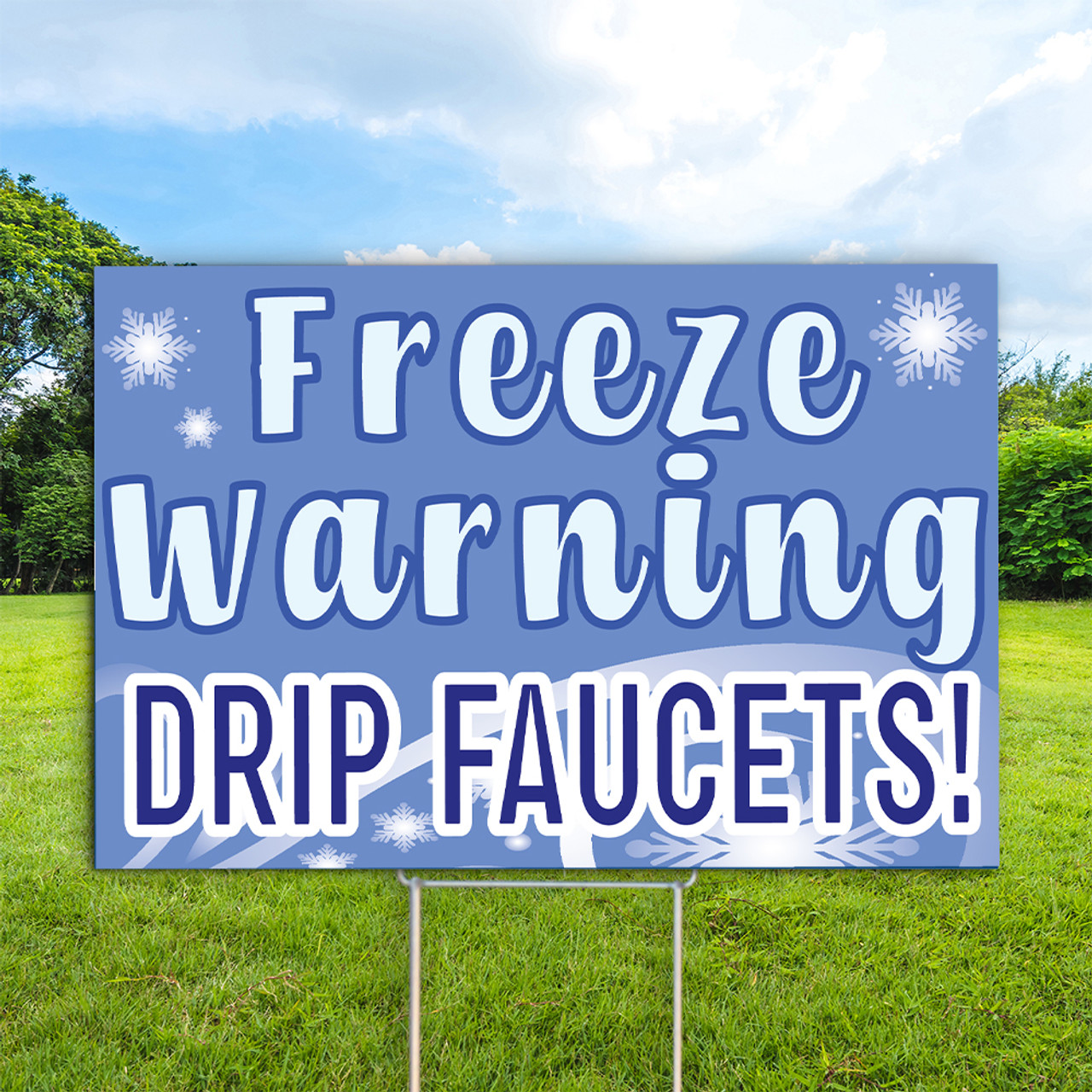 Freeze Warning (Blizzard)- 12"x18" Coroplast Sign