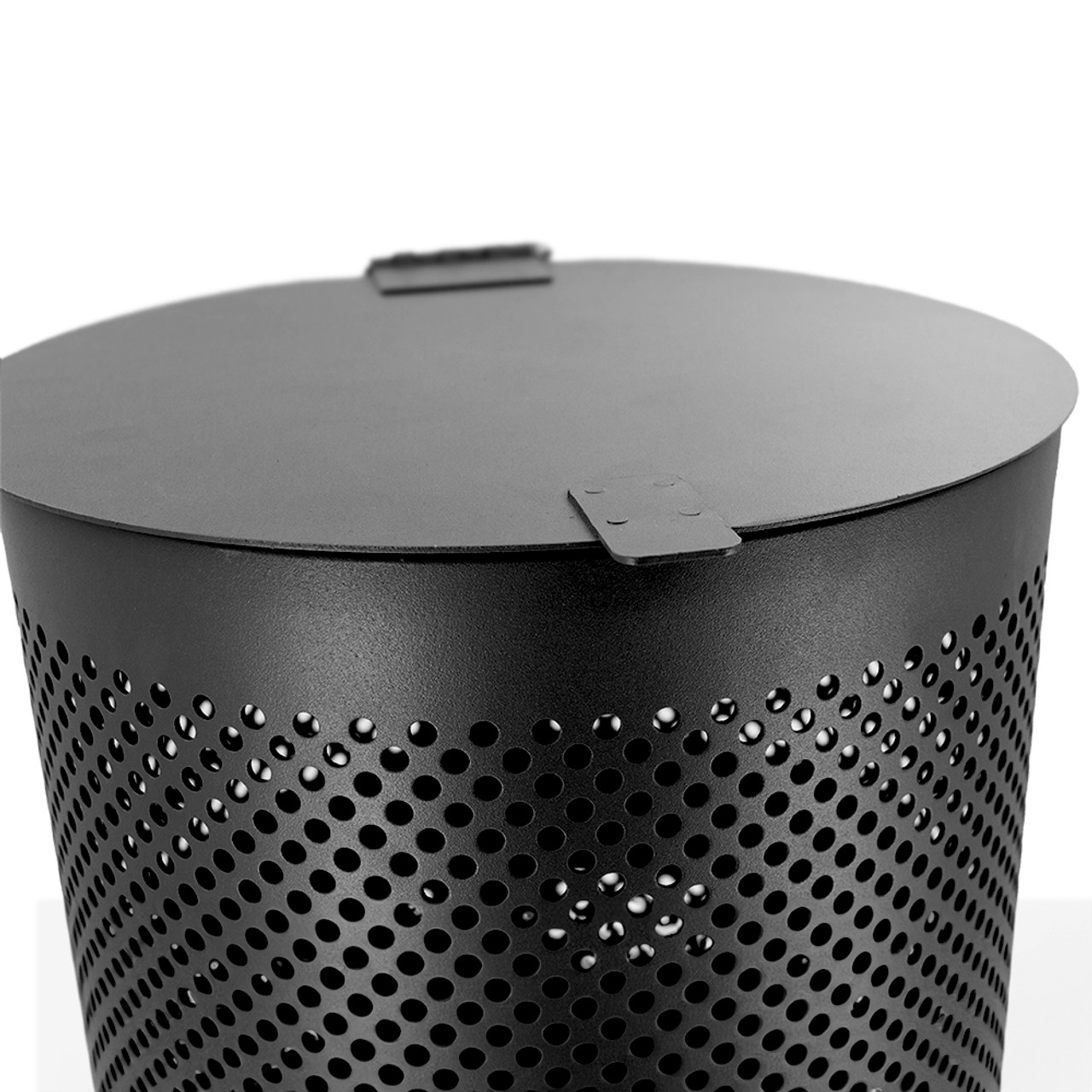 Round Waste Can -Aluminum with lid