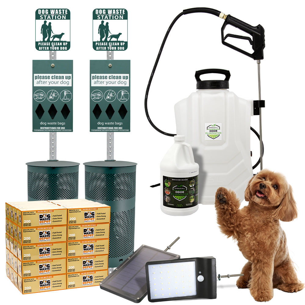 Pet Station Pro Bundle - Stations Solar Lights and Odor Eliminator
