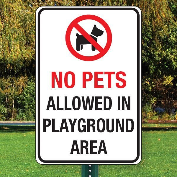 No Pets in Playground SIGN -12