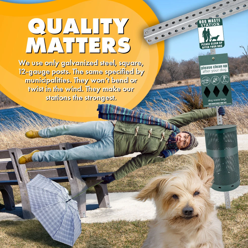Quality Matters.  Heavy-duty 12-gauge galvanized steel square posts built for strength, stability, and long-lasting outdoor performance.