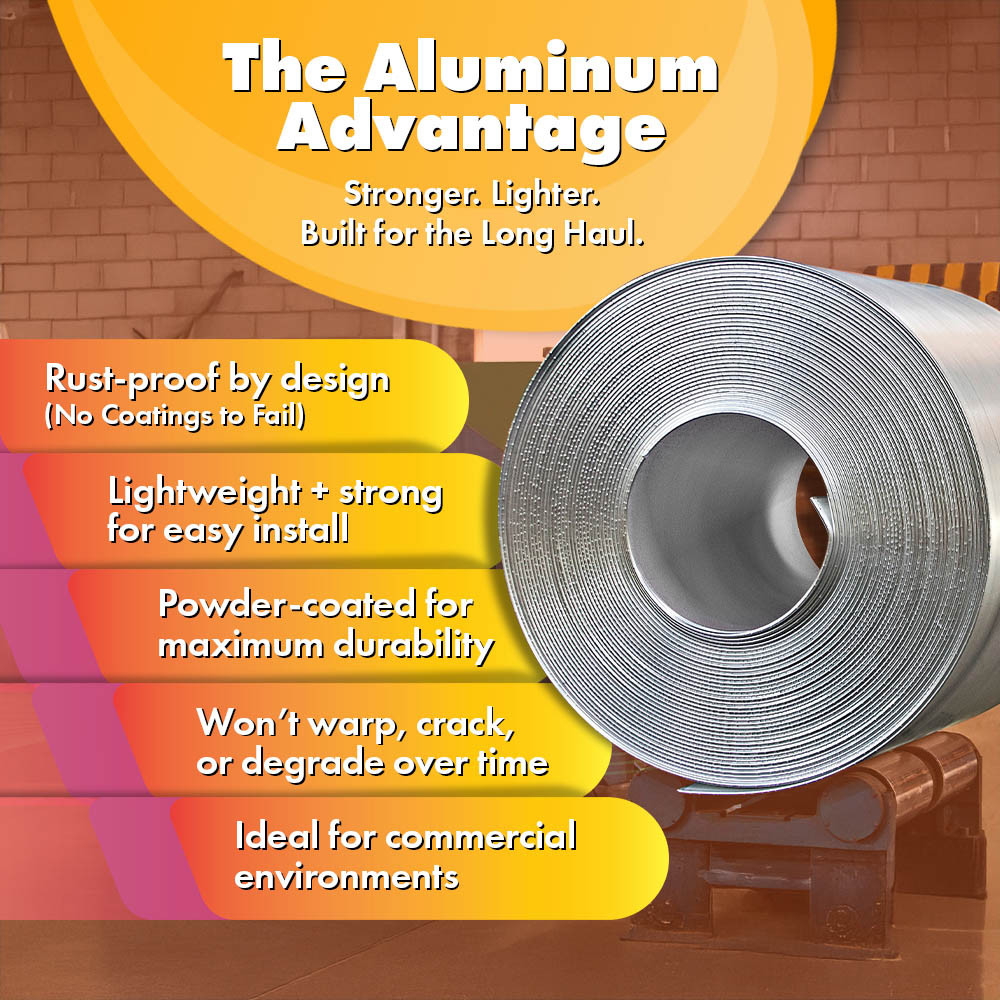 The Aluminum Advantage.  Stronger. Lighter.  Built for the long haul.