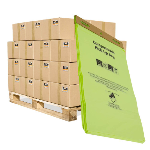 PALLET DEAL: Compostable Header Bags - 80 cases = 160,000 bags PALLET DEAL: Compostable Header Bags - 80 cases = 160,000 bags