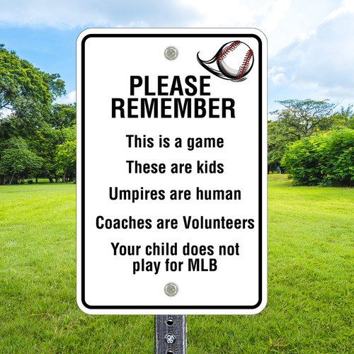 Kids Game Notice: 12"x 18" Aluminum Sign Kids Game Notice: 12"x 18" Aluminum Sign