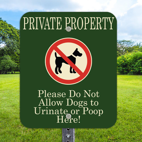 Private Property No Urine or Poop: 10"x 12" Aluminum Sign Private Property No Urine or Poop: 10"x 12" Aluminum Sign