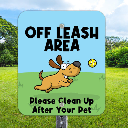 Off Leash Area: 10"x 12" Aluminum Sign Off Leash Area: 10"x 12" Aluminum Sign