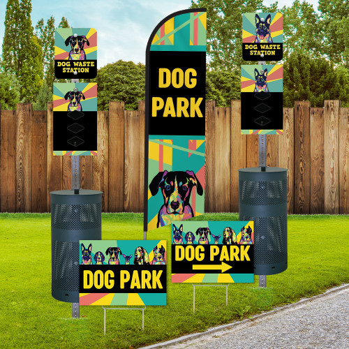 "Pop Art" Dog Park Station Bundle "Pop Art" Dog Park Station Bundle