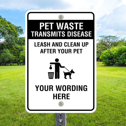 Custom Dog Sign:  Transmits Disease 12"x 18" Aluminum Sign
