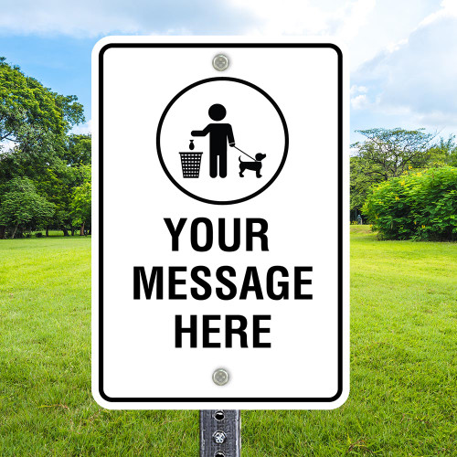 Custom Dog Sign: Dog Trash 12"x 18" Aluminum Sign Custom Dog Sign: Dog Trash 12"x 18" Aluminum Sign