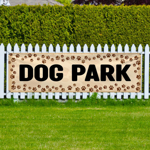 Dog Park Paws: 3x10 Ft Vinyl Banner Dog Park Paws: 3x10 Ft Vinyl Banner