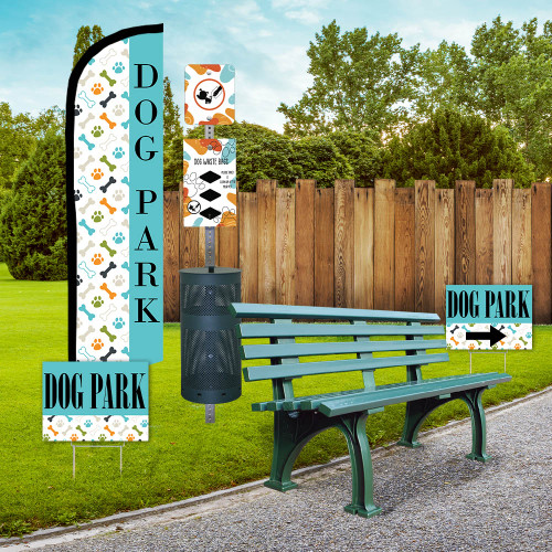 "Abstract Paw" Dog Park Bench Bundle "Abstract Paw" Dog Park Bench Bundle